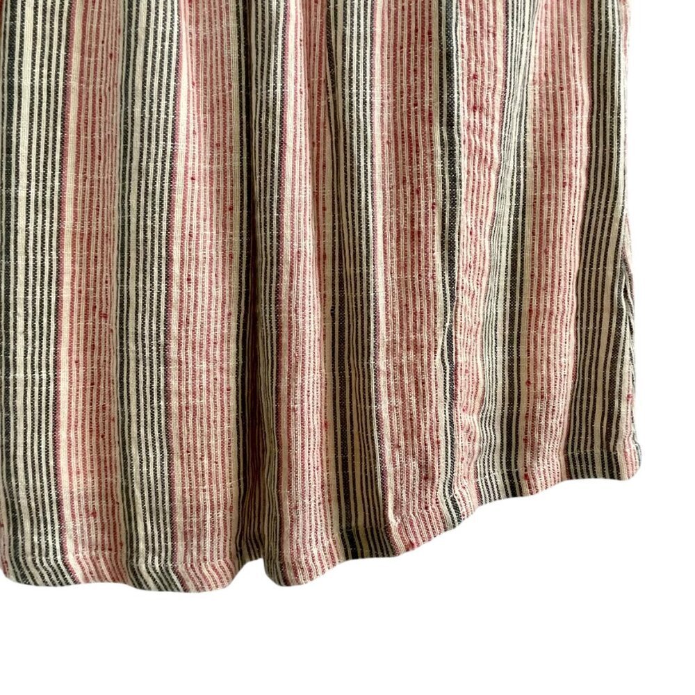 THML Anthropologie Smocked A-Line Striped Midi Dress Cottagecore Sz S - Picture 12 of 16